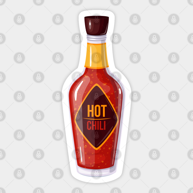 Hot chili sauce Hot Chili Sauce Sticker TeePublic